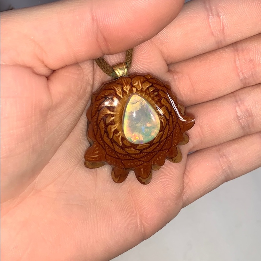 Opal third eye pinecone